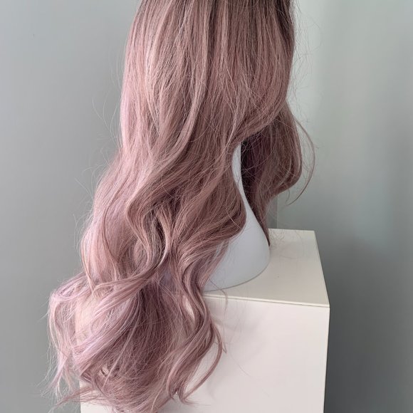 NEW Long Purple Wavy Synthetic Wig - Picture 3 of 4